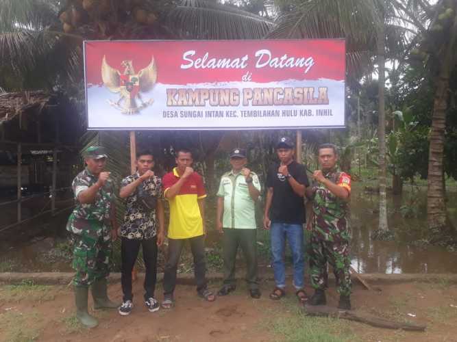 Penyebaran Nilai Pancasila Koramil 01/Tembilahan Tambah kampung Pancasila