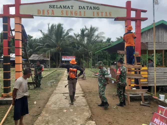 Koramil 01/Tembilahan Lanjutkan Pembentukan Kampung Pancasila