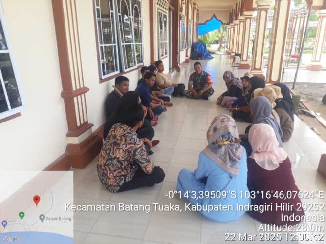 Babinsa Koramil 12/Btk Ajak Remaja Masjid Sungai Piring Peduli Sosial