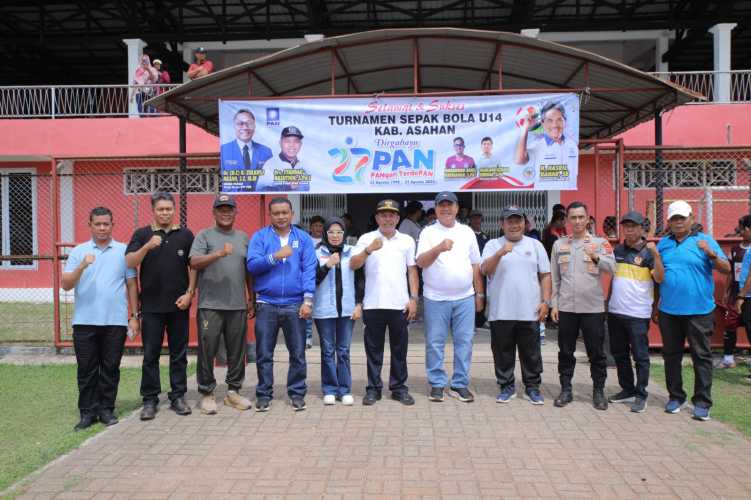 Bupati Asahan Buka Turnamen Sepak Bola U-14 Dalam Rangka HUT Partai PAN ke-27