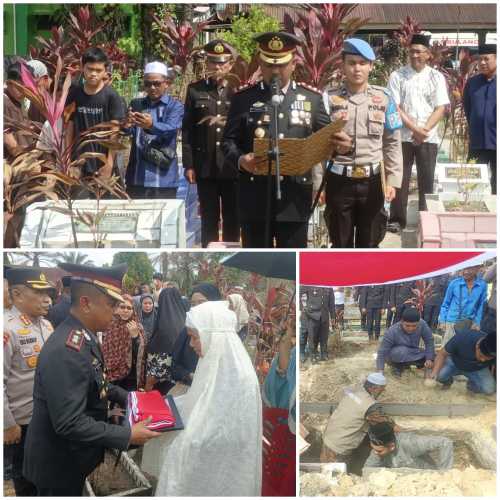 Tangis Iringi Kepergian AKP Cardi Edi Haryanto, Kapolres Inhil Pimpin Penghormatan Terakhir Penuh Duka