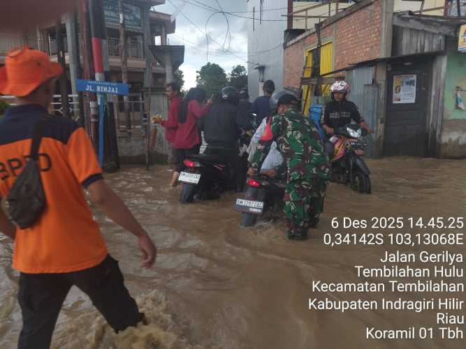 Danramil 01/Tembilahan Pimpin Apel Siaga Pasang ROB, Sinergikan Lintas Instansi Perkuat Kesiapsiagaan Bencana Hidrometeorologi di Inhil