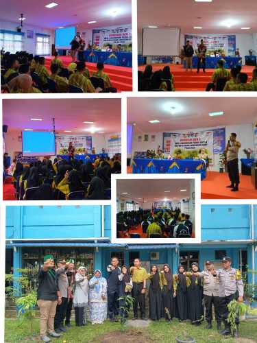 Tim Green Policing Polda Riau dan Cipayung Plus Sambangi SMA Negeri 8 Pekanbaru