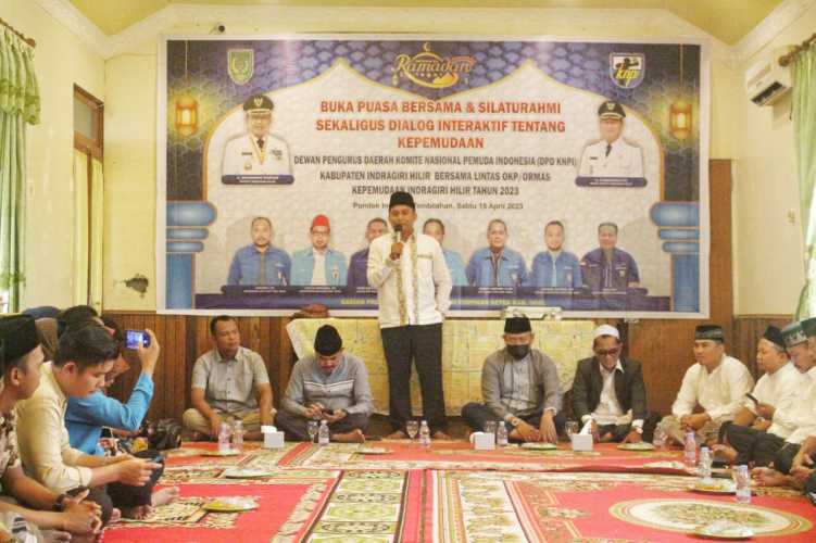 Aula Dipenuhi, KNPI Inhil Adakan Buka Puasa Bersama dan Dialog Kepemudaan Beberapa Hari Menjelang Idul Fitri