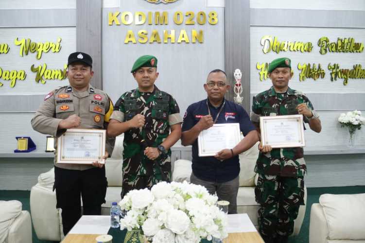 Dandim 0208 Asahan Berikan Apresiasi kepada Babinsa, Bhabinkamtibmas, dan Awak Media