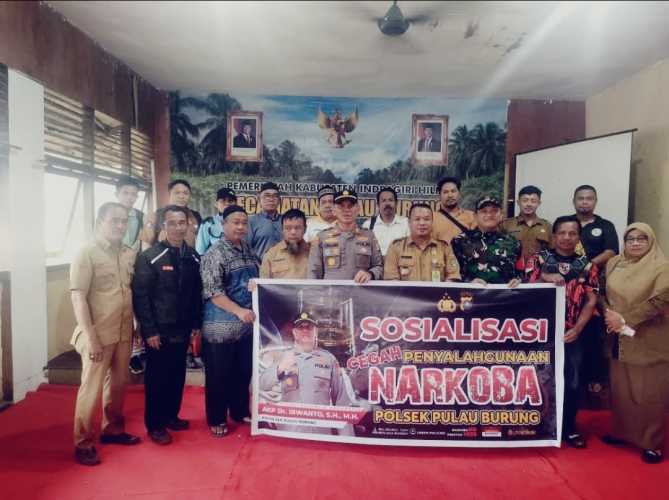Lawan Narkoba,Polsek Pulau Burung Gencarkan Sosialisasi Pencegahan Penyalahgunaan Narkoba