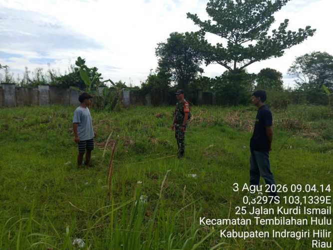 Babinsa Koramil 01/Tembilahan Hulu Gerakkan Patroli Pantau Titik Rawan Karhutla