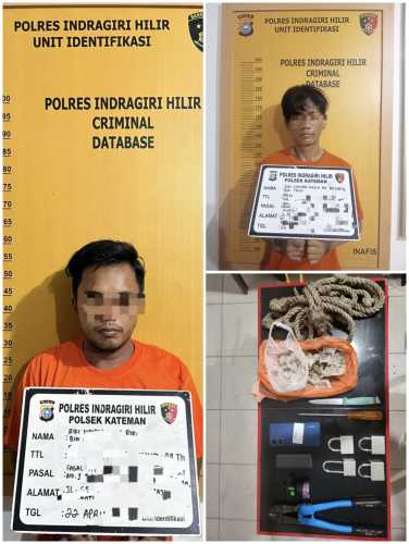 Polsek Kateman Terima Laporan Dugaan Pencurian Sarang Burung Walet, Dua Terlapor Diamankan