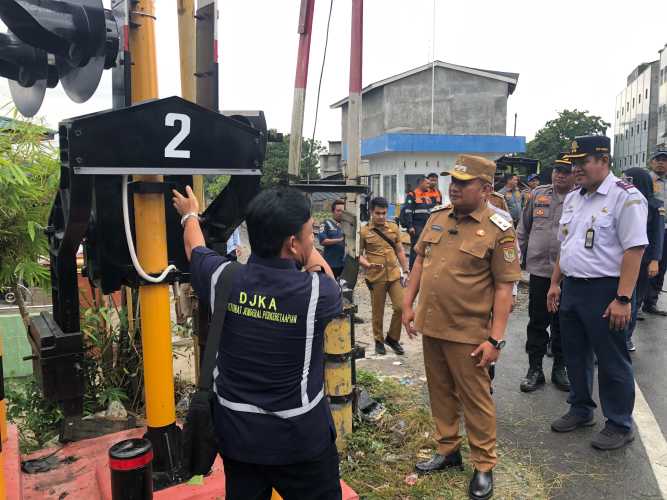 Wakil Bupati Asahan Resmikan 3 JPL di Perlintasan Kota Kisaran dan Air Batu