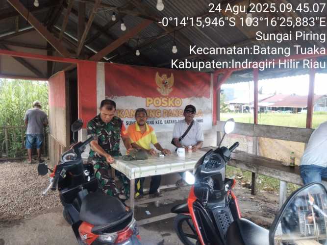 Babinsa Koramil 12/Btk Imbau Warga Sungai Piring Waspada Saat Bepergian