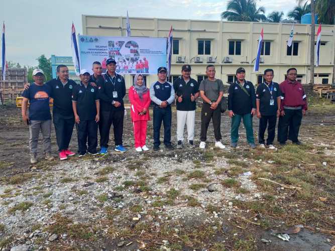 Danramil Pulau Burung Hadiri Apel Peringatan Bulan K3 Nasional