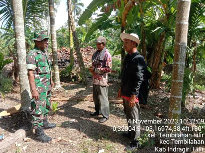 Danpos Lakukan Patroli Karhutlah Yakinkan Warga Bahaya Karhutlah