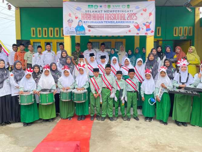 Babinsa Tembilahan Hadiri Apel Peringatan Hari Anak Nasional ke-41