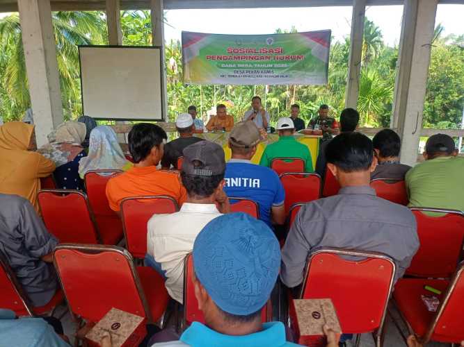Babinsa Koramil 01/Tbh Gelar Komsos Sosialisasi Pendampingan Hukum Dana Desa di Pekan Kamis