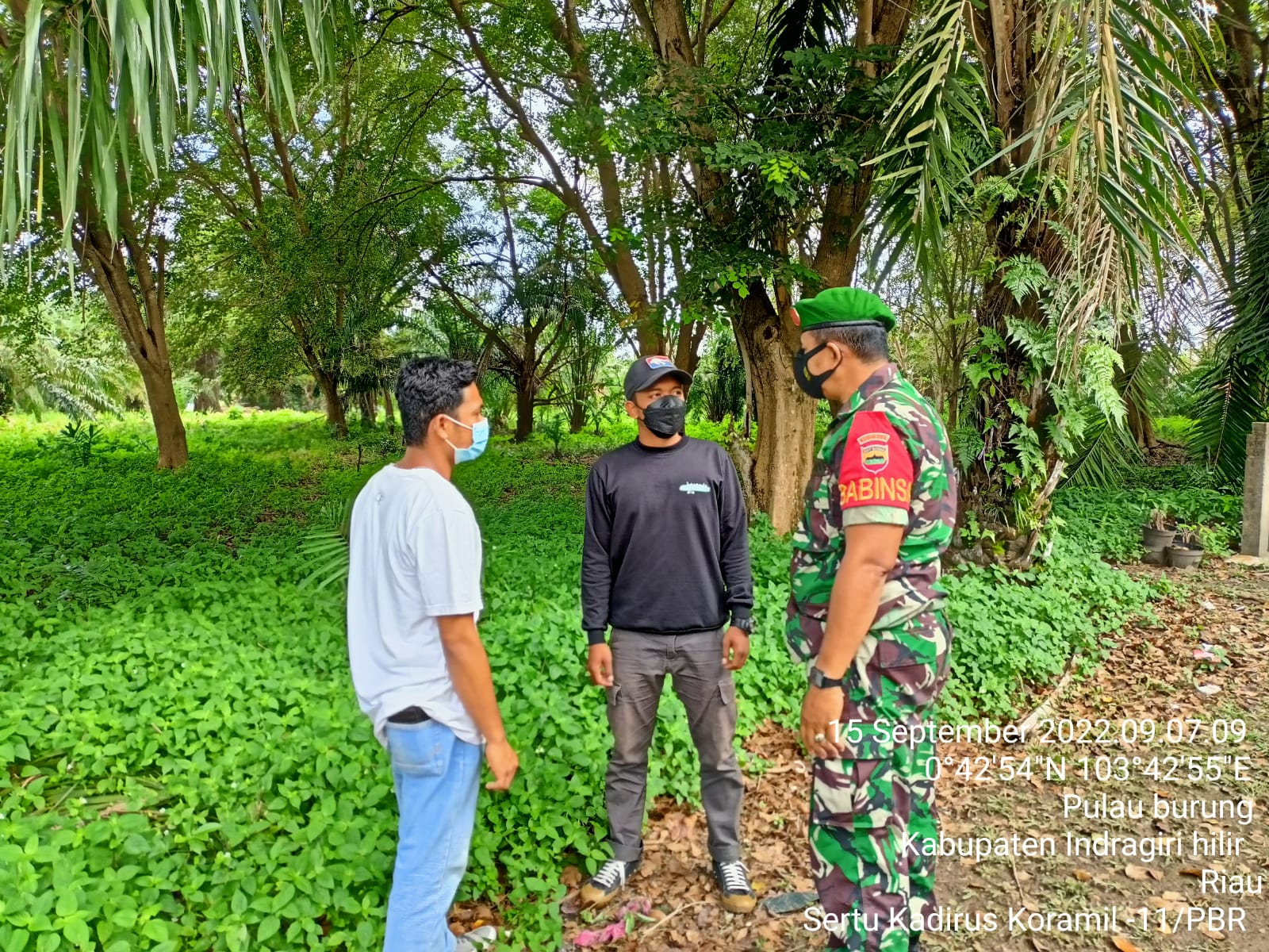 Sertu Kadirus Babinsa Koramil 11/Pulau Burung Tingkatkan Kewaspadaan Karhutlah