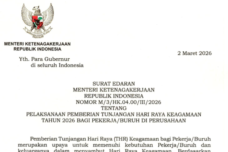 Menaker Tegaskan THR Harus di Bayar Penuh Tidak Boleh di Cicil