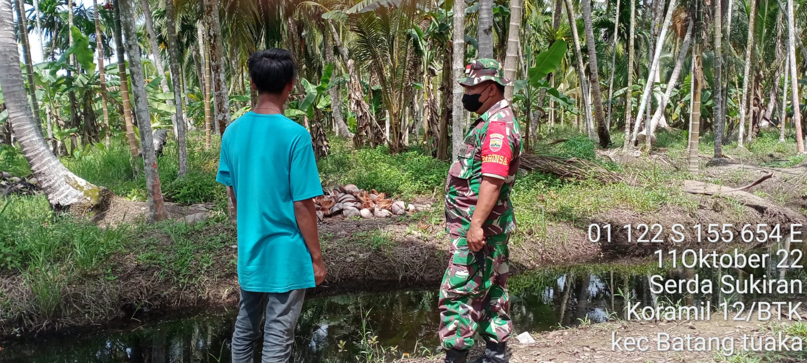 Serda Sukiran Babinsa Koramil 12/Batang Tuaka Tekankan Kurangi Membakar Lahan