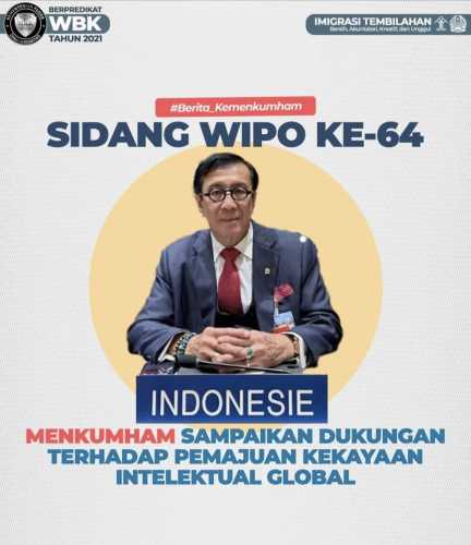 Sidang WIPO ke-64, Menkumham Sampaikan Dukungan Indonesia Terhadap Pemajuan Kekayaan Intelektual Global.