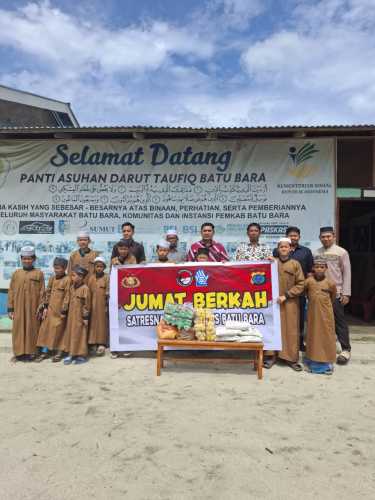 Jumat Berkah, Satresnarkoba Polres Batu Bara Santuni Anak Yatim Piatu di Panti Asuhan Darut Taufiq