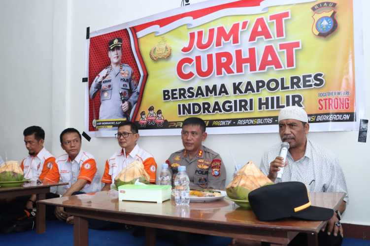 Rangkul Orari pada Jumat Curhat, Polres Inhil Terima Keluhan Masyarakat