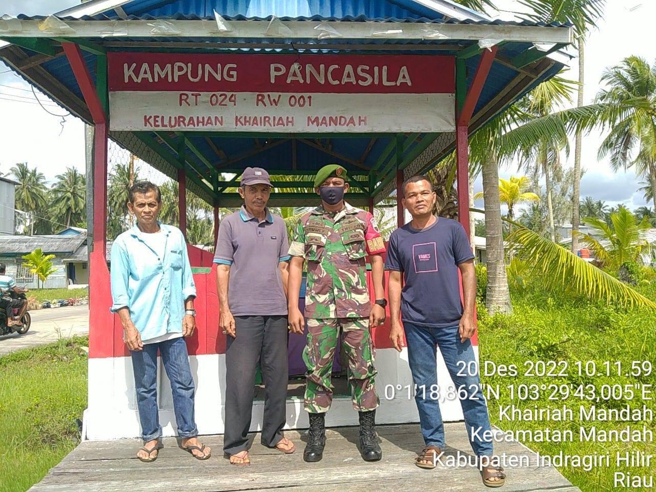 Babinsa Mandah Jadikan Kampung Pancasila Wadah  Sosialisasi Kebersihan