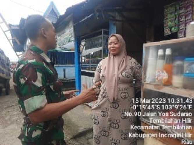 Babinsa Kota Silaturahmi Bersama Pedagang UMKM