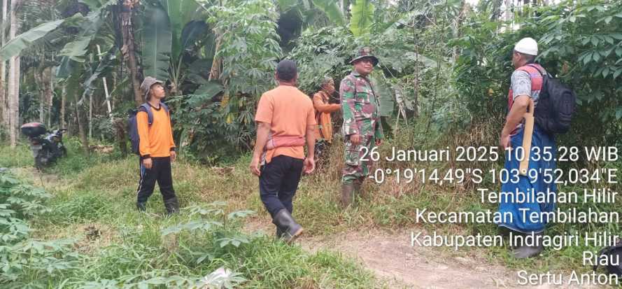 Patroli Karhutla di Wilayah Koramil 01/Tembilahan Berjalan Sukses