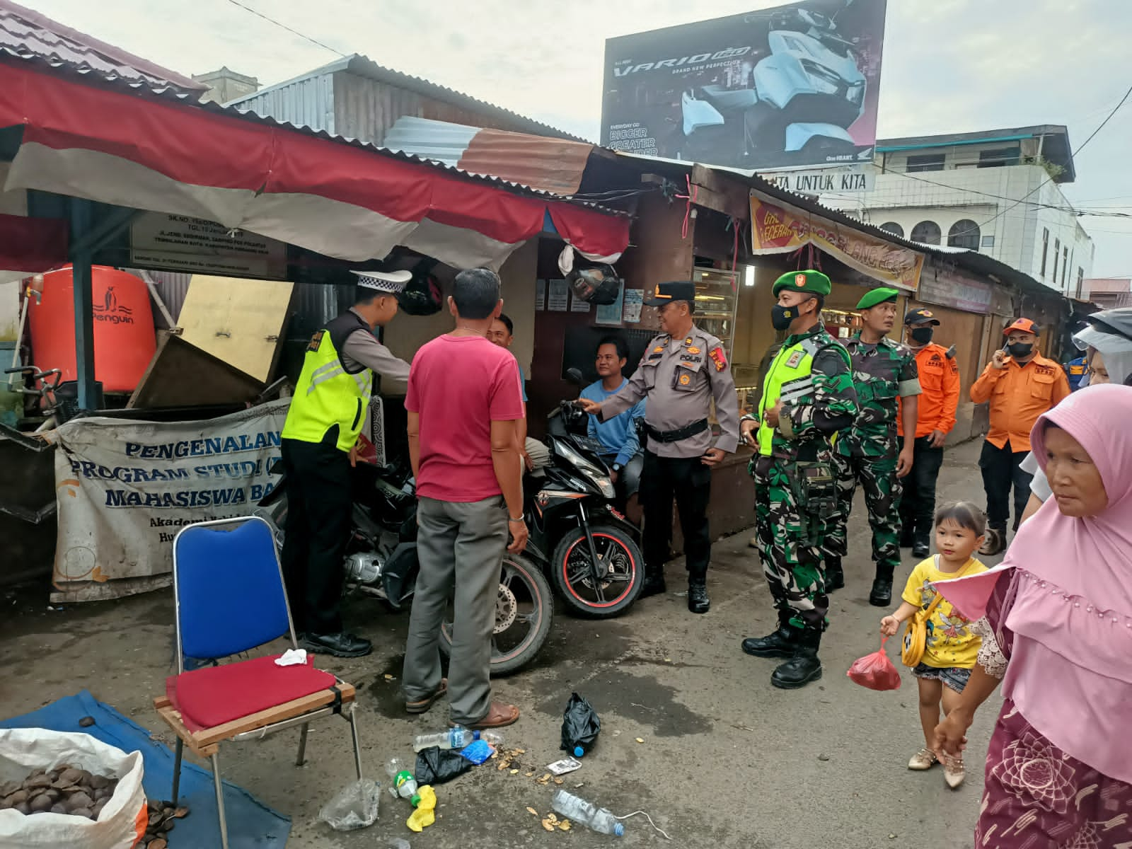 Babinsa Kota Aktifkan Penerapan Disiplin Protokol Kesehatan