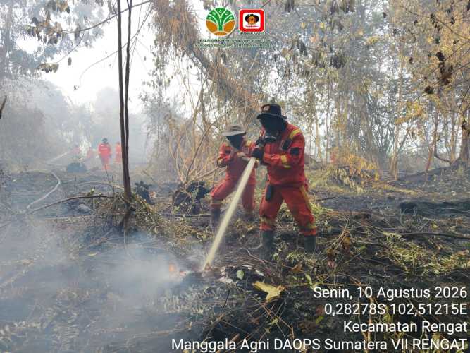 Manggala Agni Perkuat Personel Padamkan Karhutla di Tujuh Titik Riau