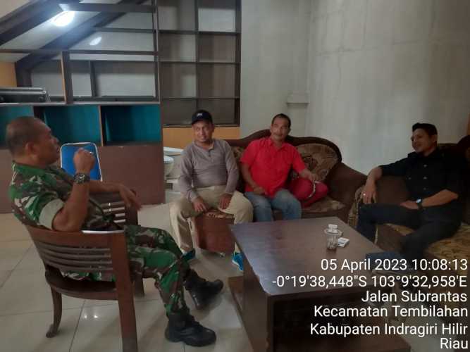 Sertu Anton Kunjungan Silaturahmi Kepada Tokoh Pemuda Tembilahan Hilir