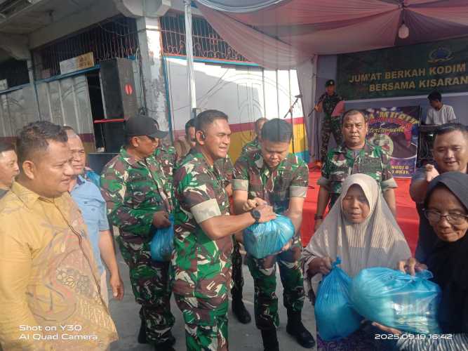 Danrem 022 Pantai Timur; Cerminkan Sinergitas di Kabupaten Asahan Melalui Jumat Berkah