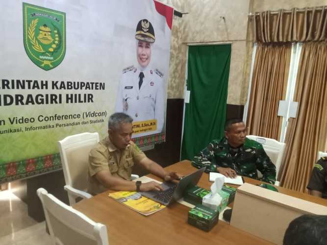 Mewakili Dandim Inhil, Serma Nuryadi Terus Mendukung Penanganan Inflasi Lewat Rakor TPID