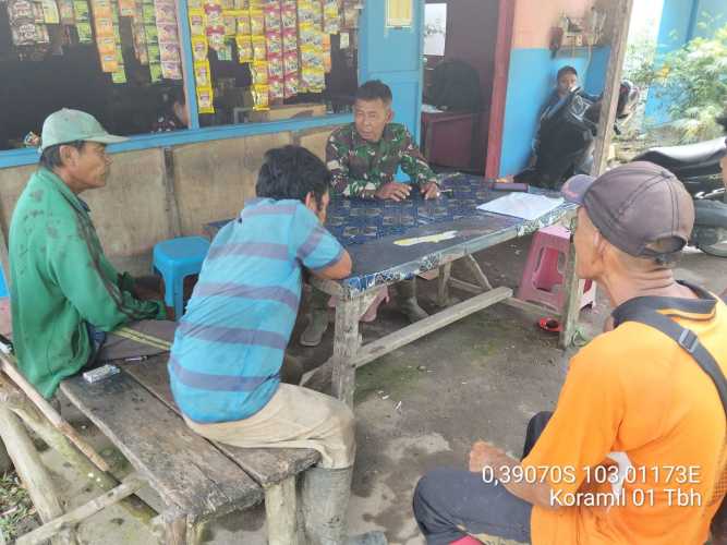 Danramil 01/Tembilahan Sharing Penanggulangan Bencana