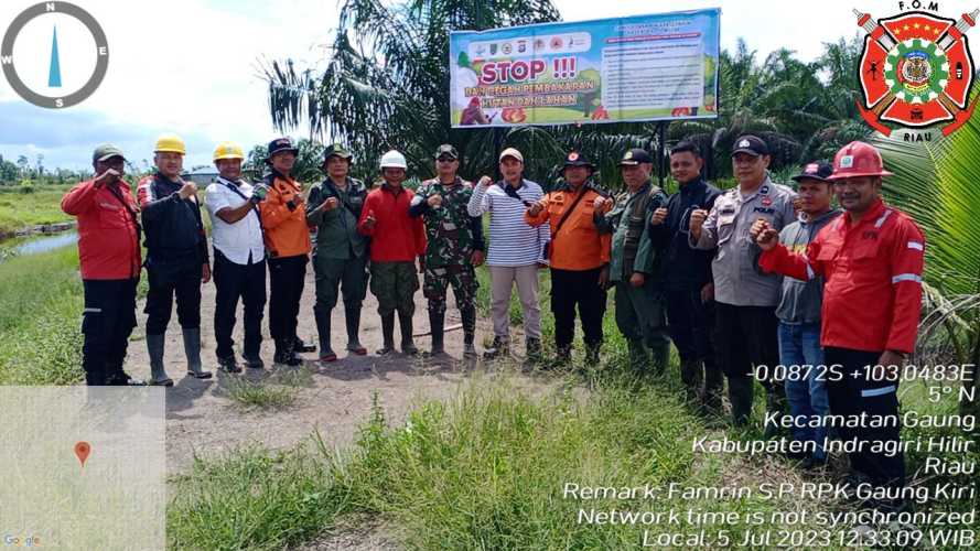 Pasang Plang Himbauan, PT.MSK Konsisten dalam  Upaya Pencegahan Karhutla