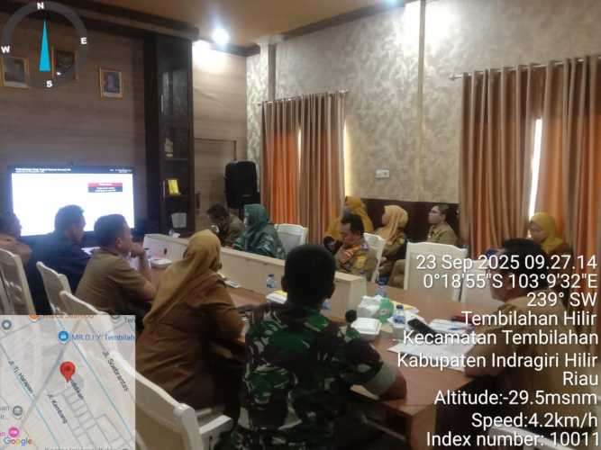 Kodim 0314/Inhil Hadiri Rapat Koordinasi Pengendalian Inflasi Daerah
