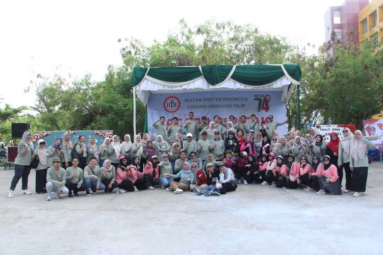 Puncak Peringatan HUT Ke -74,IDI Cabang Inhil Gelar Beragam Kegiatan dan Pemeriksaan Kesehatan Gratis