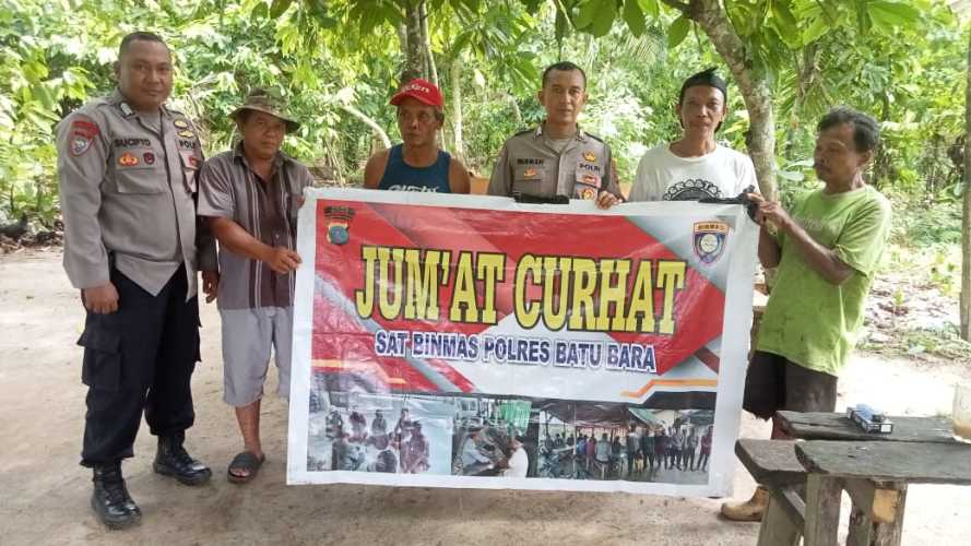 Sat Binmas Polres Batu Bara Laksanakan Jumat Curhat dan Cooling System untuk Ciptakan Situasi Aman dan Kondusif