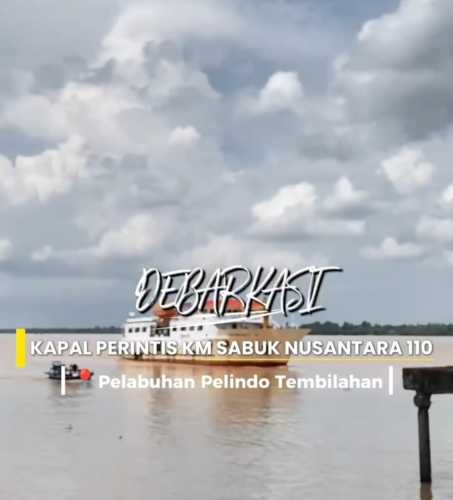 Kapal Perintis KM. Sabuk Nusantara 110 Sandar di Dermaga Umum Pelindo Tembilahan
