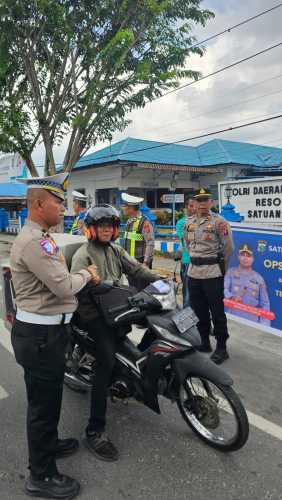 Satlantas Polres Asahan Laksanakan Ops Keselamatan Toba 2026