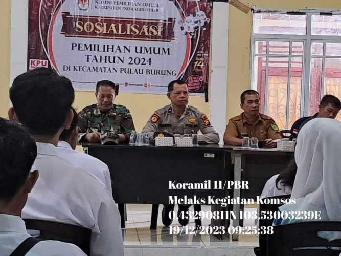 Pelda Rafli Bersama KPU Sosialisasi Pemilu kepada Pemilih Pemula