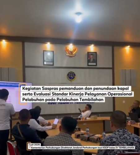 Ikuti Rapat Saspras, Pelindo Regional 1 Tembilahan Dorong Pelayanan Pelabuhan yang Lebih Profesional