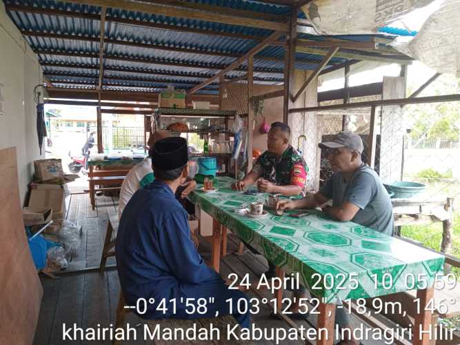 Babinsa Desa Sepakat Jaya Dukung Program Lapor Cepat Tanggap Konflik Sosial