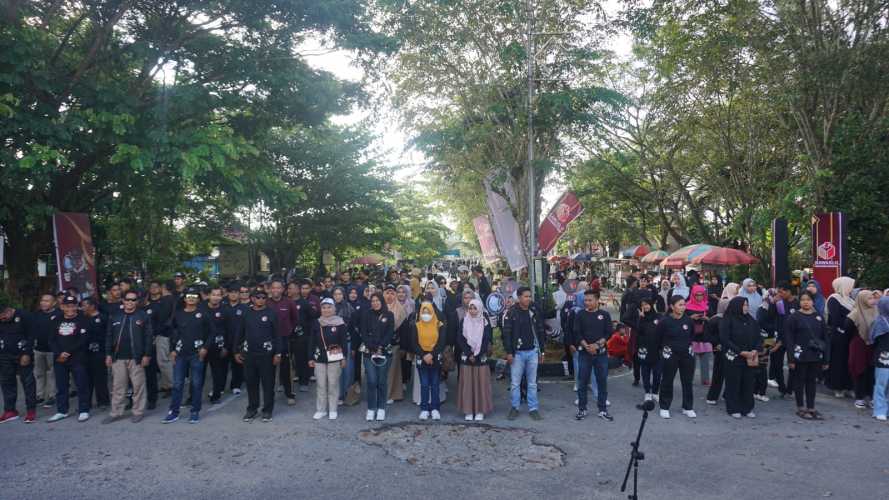 Bawaslu Inhil Gelar Peringatan Hari Pahlawan di Arena Car Free Day Tembilahan