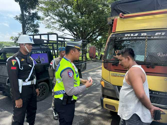 Satlantas Polres Batu Bara Gelar Operasi Gabungan SADAR Pajak Kendaraan Bermotor Bersama Instansi Terkait