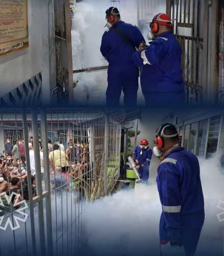 Cegah Demam Berdarah, Lapas Tembilahan Gandeng Dinkes Inhil Lakukan Fogging di Blok Hunian