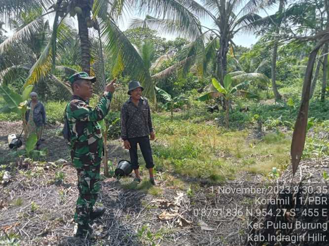 Sertu Wisnu Hartono Jaga Kewaspadaan Lahan yang Telah di Clearing