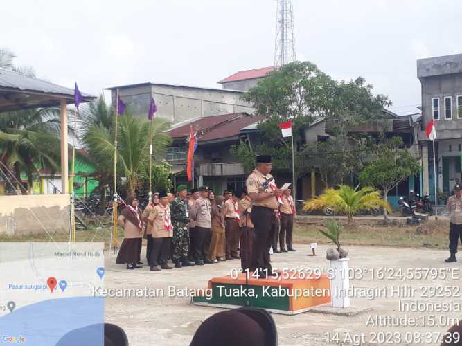 Sertu Januar Efendi Mewakil Danramil Hadiri Upacara Hari Pandu Sedunia