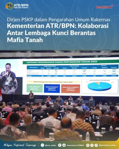 Dirjen PSKP dalam Pengarahan Umum Rakernas Kementerian ATR/BPN: Kolaborasi Antar Lembaga Kunci Berantas Mafia Tanah