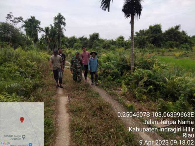 Babinsa Jajal Teknis Penanganan Karhutkah dengan Sosialisasi