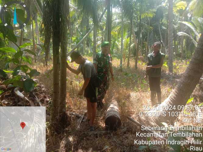 Sertu M.Yasin Lakukan Pembinaan Pencegahan Karhutlah Secara Terpadu